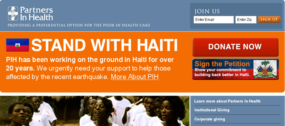 Dons en ligne - Partners in Health