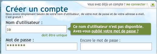 Picnik : formulaire de création de compte