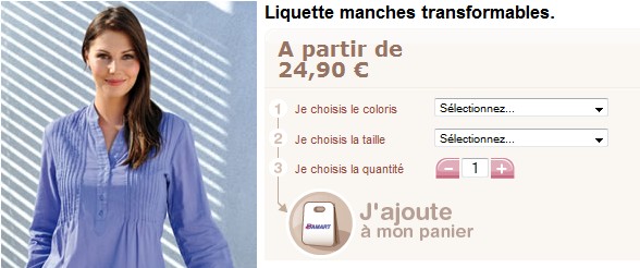 Damart Sur le site de Damart, le bouton "Ajouter" semble actif