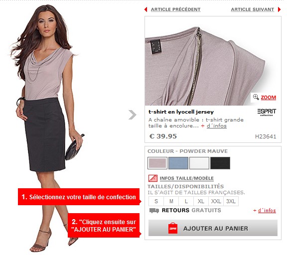 Esprit site d'Esprit : notification de remplissage des champs obligatoires