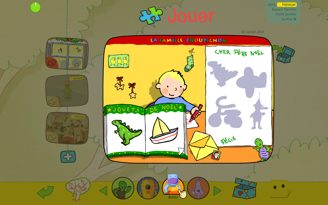 Site pour enfant : BayaM : les boutons d'action Site pour enfant : BayaM : les boutons d'action