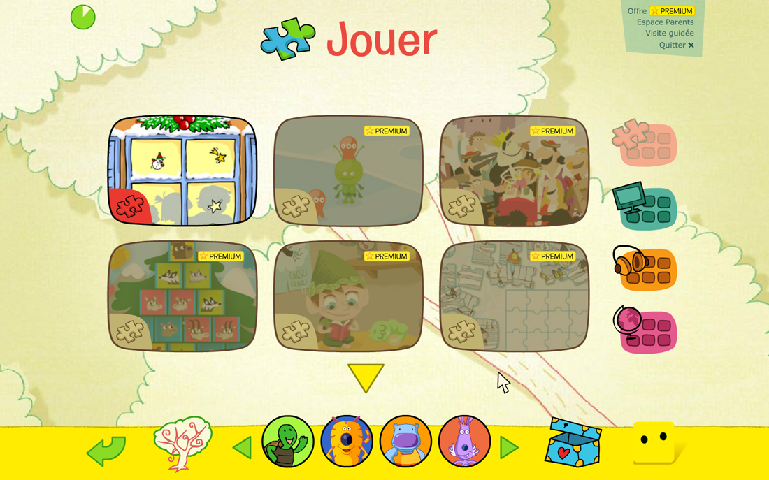 BayaM, site pour enfant : présentation des univers BayaM, site pour enfant : présentation des univers