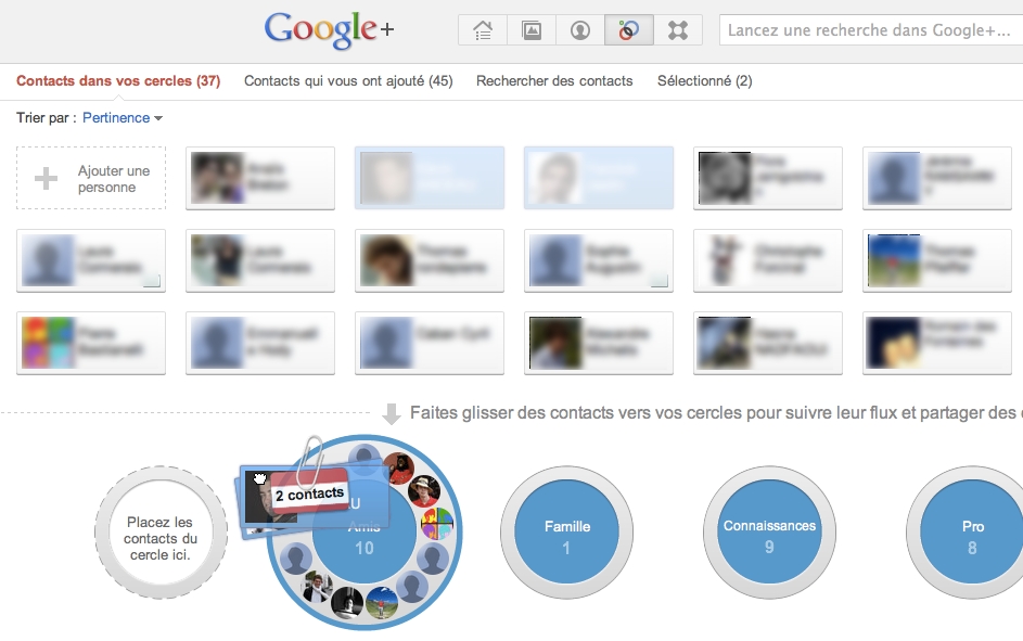 Feedback lors de la phase de validation sur Google+