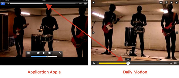 Les applications iPad Apple et Dailymotion : attention au respect des standards ergonomiques Les applications iPad Apple et Dailymotion : attention au respect des standards ergonomiques