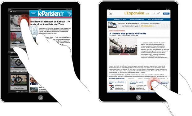 Ergonomie tablette : Les zones tactils sur iPad Ergonomie tablette : Les zones tactils sur iPad