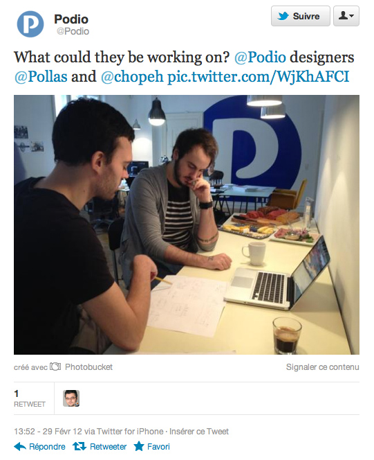 PODIO sur TWITTER