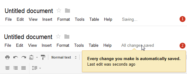 Notification de Google doc