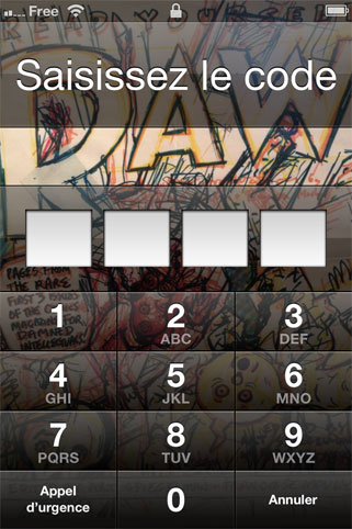Écran de dévérouillage iPhone
