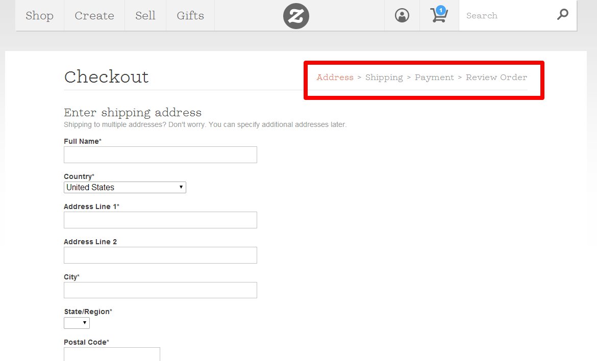 Site Zazzle e-commerce en responsive web design - Aperçu