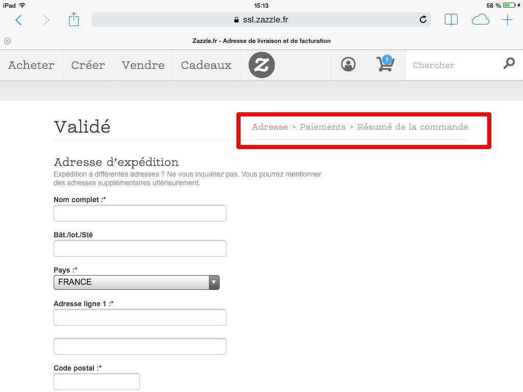 Site Zazzle e-commerce en responsive web design - Aperçu 02