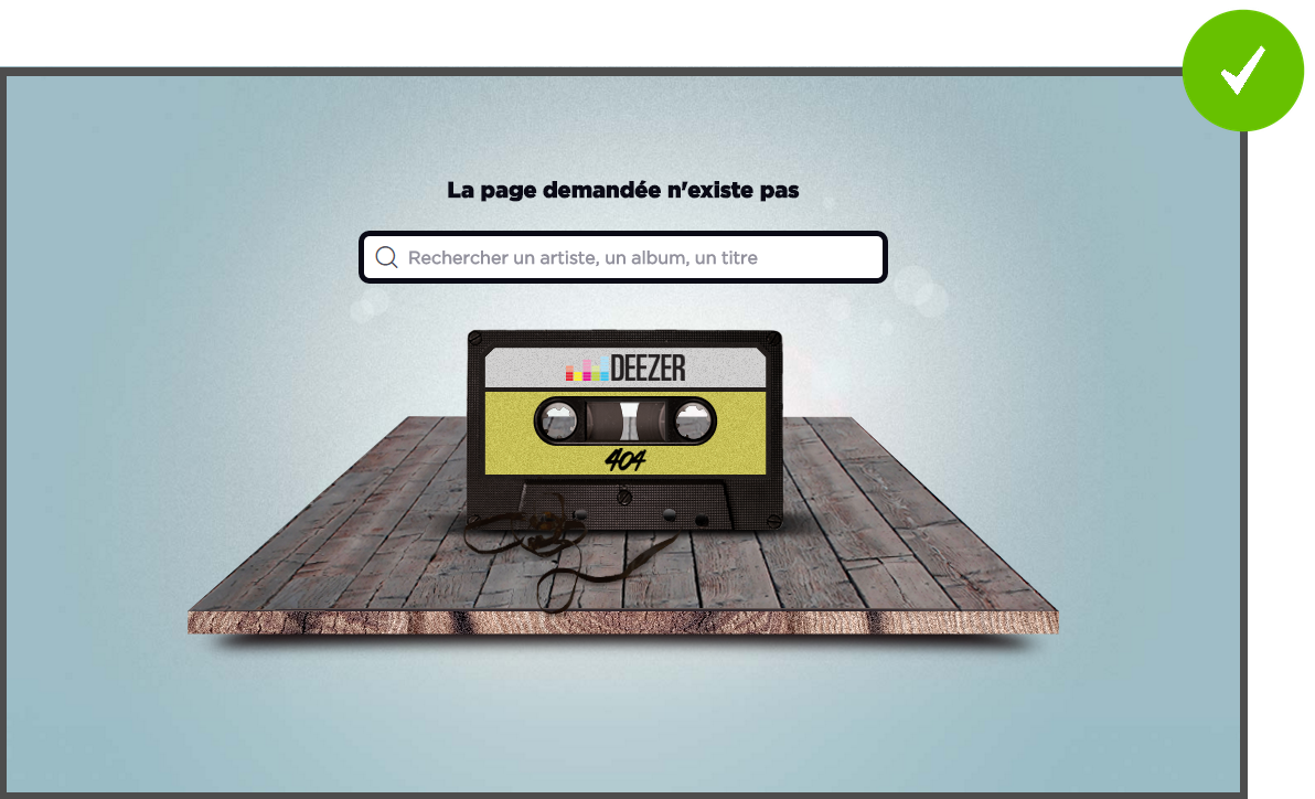 Moteur de recherche du site Deezer