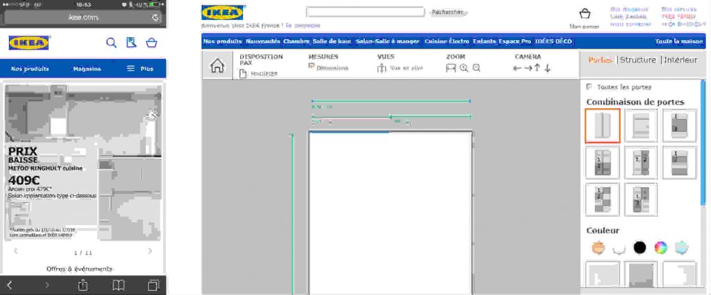 UX mobile : comparaison du site mobile et du site desktop Ikéa