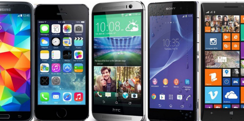 Exemples d'affordances : comparaison icones smartphones