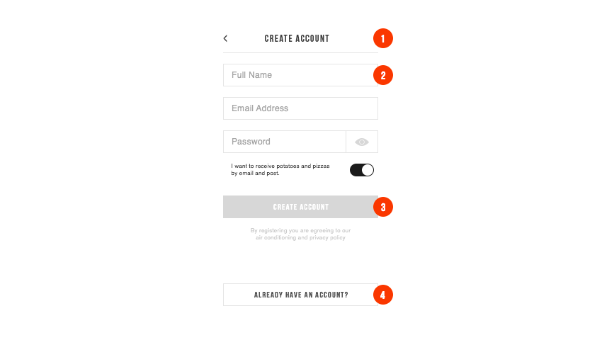 Exemple de manque d'affordance : formulaire