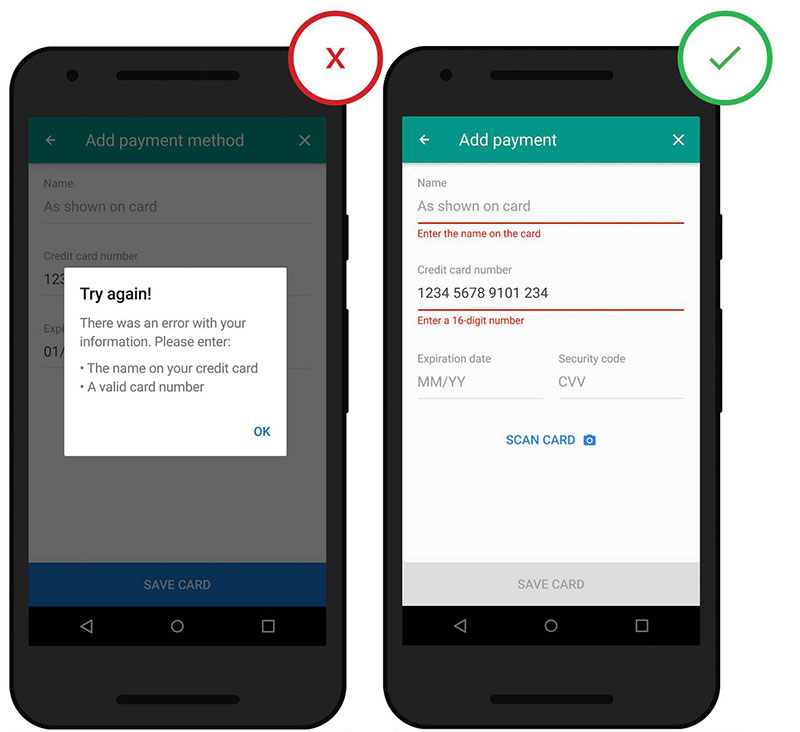 qualité des messages erreurs
