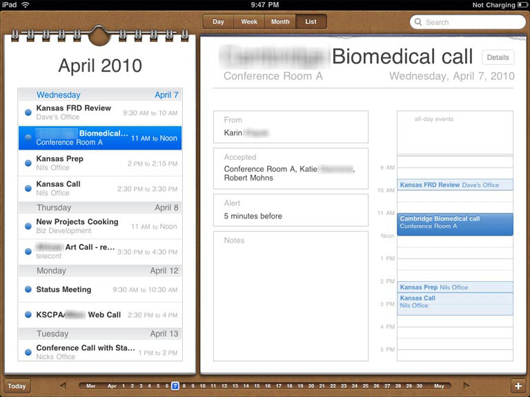 skeuomorphisme appli calendar apple
