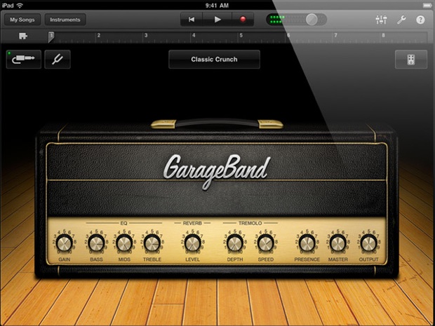 skeuomorphisme appli garageband apple