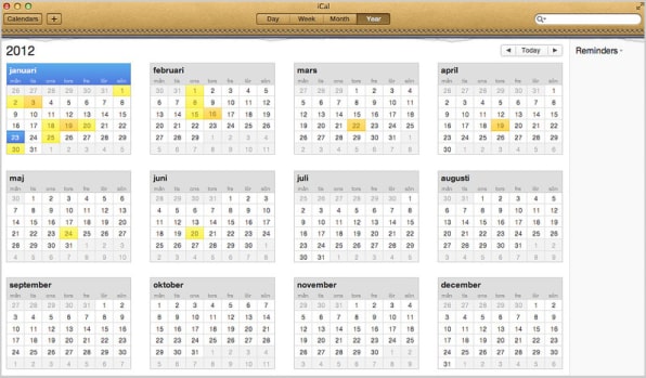 skeuomorphisme appli iCal apple