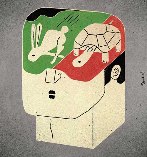 Biais cognitif Illustration David Plunkert HOLT sub jumbo