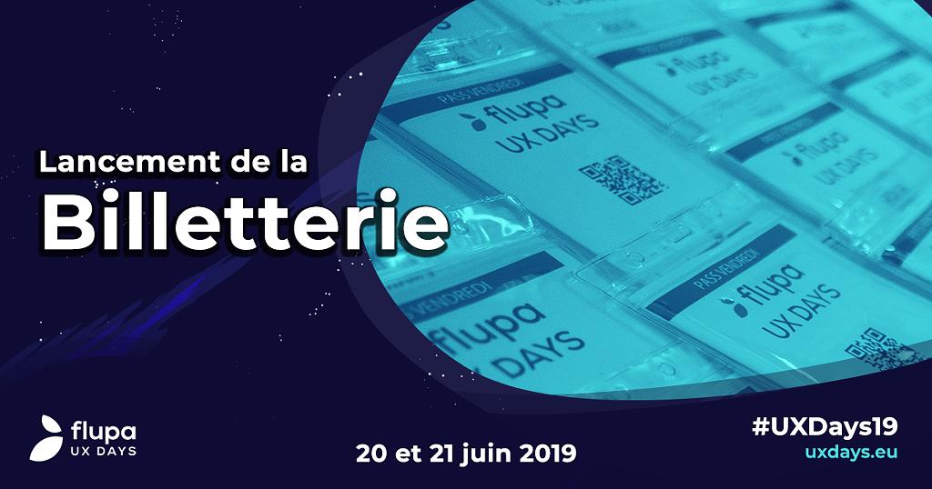 Billeterie Flupa UX Days 2019