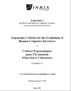 Critères ergonomiques de Bastien et Scapin