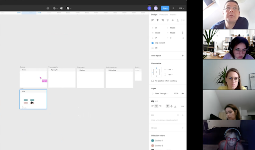 Sessions de travaux pratiques lors de la formation UI Design