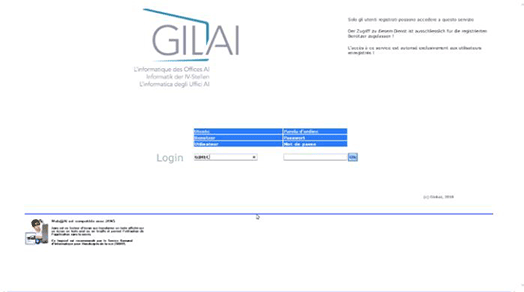 Page de connexion web@ai Gilai avant l'intervention UX/UI d'Usabilis.