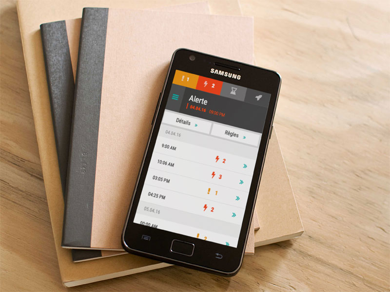 L'application mobile Neotys conçue avec Usabilis permet de recevoir directement les alertes sur son téléphone.