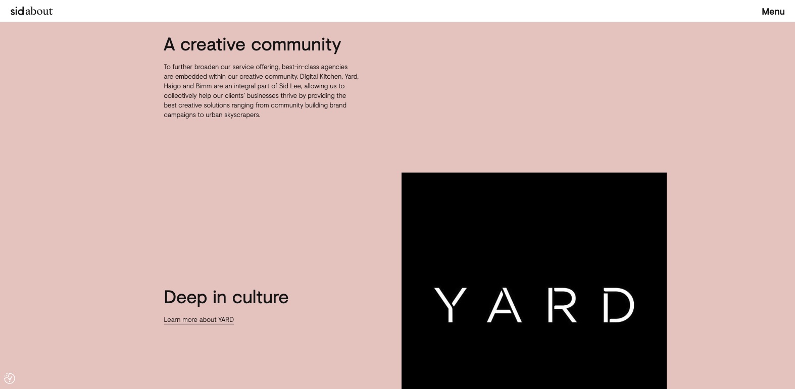 Utilisation de l’espace blanc pour une question de rythme sur le site Sidlee