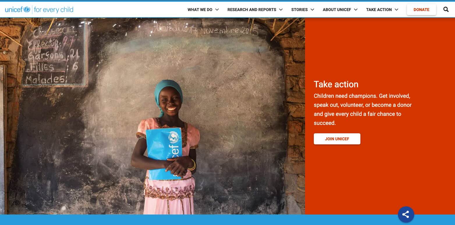 Autre utilisation fréquente de l’espace vide pour mettre en valeur un CTA ou un formulaire d’adhésion