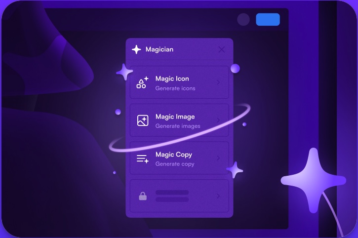 Capture d’écran de Magician, Plug-in Figma utilisant l’IA
